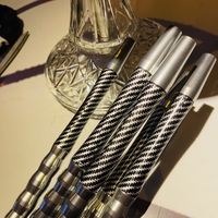 Ensemble de chicha Crystalia de haute qualité, style arabe et russe, 4 tuyaux, en fibre de carbone et métal, portable pour fêtes, clubs, bars et restaurants, Shisha, Chicha