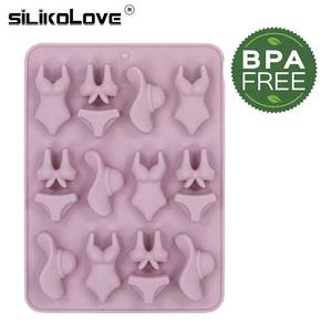 La fábrica MUYULINS puede personalizar moldes de silicona antiadherentes y libres de BPA con forma de bikini para mujeres, de 16 cavidades, para decoración de pasteles. - Product Image 3