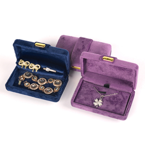 Nueva Caja de Almacenamiento de Joyas de Terciopelo de Lujo, Estuche de Viaje Portátil <span class=keywords><strong>para</strong></span> Aretes, Anillos, Collares <span class=keywords><strong>y</strong></span> Colgantes - Product Image 5
