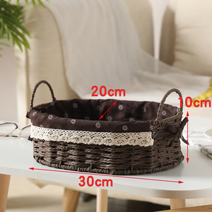 <span class=keywords><strong>Panier</strong></span> de rangement de bureau cosmétiques clés collations <span class=keywords><strong>table</strong></span> basse rotin <span class=keywords><strong>panier</strong></span> de rangement tissé - Product Image 5