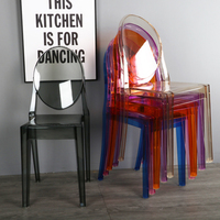 Maßgefertigtes Farbenfrohes Transparentes Farbverlauf-Set aus Umweltfreundlichem Acryl für Esszimmer und Kaffeebereich mit Tisch und Stühlen