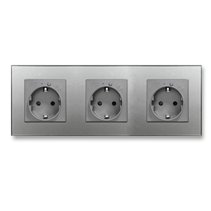 مقبس كهربائي ذكي زجاجي من لانغيياو بتحكم زيجبي أوروبي 16 أمبير 110-250 فولت مقبس حائط ذكي متوافق مع تويا وجوجل وأليكسا - Product Image 2