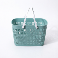 Panier de Douche Portable en Plastique Style Nordique avec Poignées, Organisateur de Rangement pour Salle de Bain et Maison