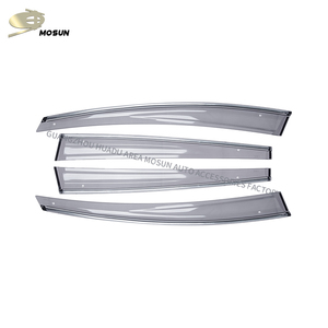 Visière de fenêtre MOSUN pour <span class=keywords><strong>PEUGEOT</strong></span> <span class=keywords><strong>3008</strong></span> 2008-2016 Mugen style <span class=keywords><strong>chrome</strong></span> pare-Vent pare-brise déflecteur de Vent pare-pluie - Product Image 2