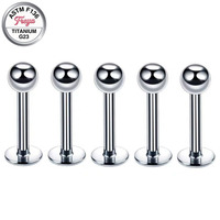 Piercing Labret Freya en Titane pour Lèvre, Tragus, Cartilage, Anneau, Clou, Bijou de Piercing à Filetage Interne pour Hélix