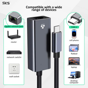 Adaptateur USB Type C vers <span class=keywords><strong>Ethernet</strong></span> 2.5G avec indicateur LED, convertisseur réseau filaire haute vitesse pour ordinateur IOS, scanner de codes-barres, caméra - Product Image 3