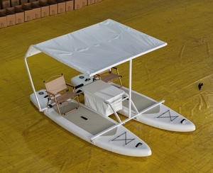 Comercial personalizado inflable sup barco agua 2 personas Paddleboard catamarán portátil Sup catamarán para la venta - Product Image 2