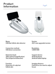 2025 meilleure qualité haute définition cuir chevelu follicule pileux détecteur de cheveux instrument de test de la peau miroir grossissant des pores - Product Image 5