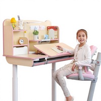 Ensemble table et chaise d'apprentissage rectangulaire moderne et minimaliste pour enfants, avec levage électrique double, en métal, pour élèves du primaire