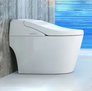 UPC sertifikası akıllı tuvalet ile 110V istihbarat tuvalet zemin monte akıllı otomatik akıllı tuvalet