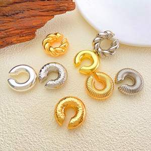 Clip hueco de tubo cilíndrico grueso de Venta caliente transfronterizo de aro de mujer de moda de <span class=keywords><strong>Instagram</strong></span> de estilo europeo y americano - Product Image 1