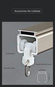 Riel de Cortina de Aleación de Aluminio Silencioso <span class=keywords><strong>al</strong></span> por Mayor para Argentina, Sistema de Riel Minimalista Moderno - Product Image 2