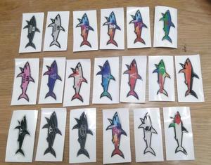 Etiqueta Decorativa Impermeable de PVC con Diseño de Tiburón Impreso con UV, Colección de Julio Cp Vrunk Marseille Binieece, Gran Venta - Product Image 4