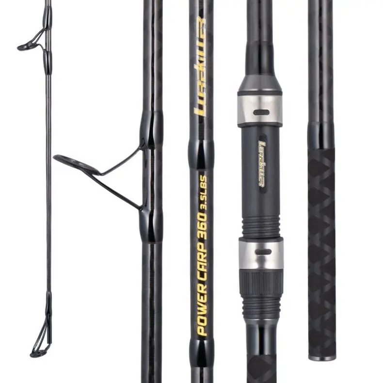 CASTSOON Fuji Power Carp Ring Accessories Fishing Rod 3.6/3.9M Black Cloth Bag 3 Sections Long Casting European Hard Medium 2pcs