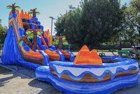 Vente en gros bon marché Location commerciale de toboggan gonflable PVC avec piscine Toboggan gonflable pour enfants Adultes