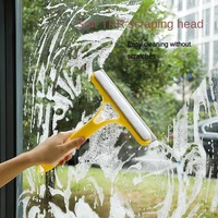 Nettoyeur de vitres double face souple, écologique, durable, avec poignée en plastique et caoutchouc, pulvérisation d'eau, pour pare-brise, carrelage et verre