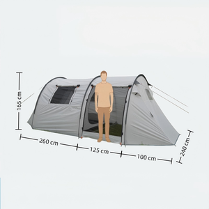 Tente d'extérieur portable en fibre <span class=keywords><strong>de</strong></span> verre quatre saisons imperméable 2026 pour <span class=keywords><strong>camping</strong></span> à domicile avec deux chambres et conception extensible – Vente en gros - Product Image 5