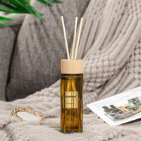 Diffuseur à bâtonnets de luxe 150 ml, huile essentielle, verre ambré, aromathérapie longue durée, parfum écologique, 2 mois d'utilisation à domicile