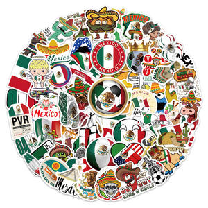 Pegatinas de grafiti para ordenador portátil, pegatinas de vinilo de dibujos animados divertidos de estilo mexicana, 60 uds. - Product Image 5