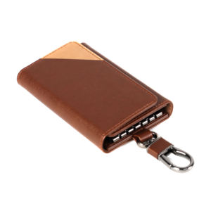 Moda PU Leather Card Holder Chaveiro Organizador Encontre o meu localizador Cintura de negócios pendurado chave saco com encontrar o meu rastreador - Product Image 1