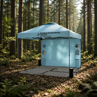 Tente de réception pliable avec panneaux latéraux en toile Oxford et poches de rangement pour salons professionnels, événements en plein air, camping