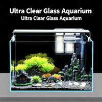 USMILEPET Aquarium en verre pour poissons et tortues, réservoir de jardinage paysager, aquarium domestique pour poissons et tortues