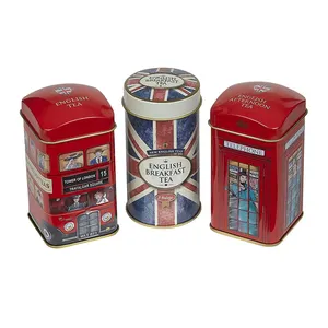 China factory custom british vintage metal tin wholesale tea tin can