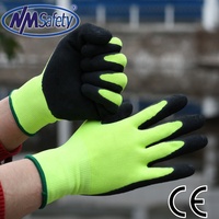 NMsafety Gant enduit de latex froissé pour femmes Gants de jardin personnalisés et équipement de protection Gants de construction Sécurité