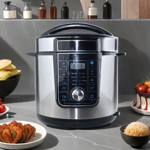 Cuisinière électrique multifonctionnelle à pression avec écran LED, grande capacité de 6 L, revêtement en acier inoxydable et aluminium pour usage domestique et hôtelier - Product Image 1
