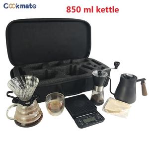 Ấm đun nước 850 ml V02 Kính lọc nhỏ giọt Máy xay cà phê Hướng dẫn sử dụng máy pha cà phê công cụ thiết lập với bộ đếm thời gian - Product Image 2