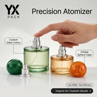Flacon de parfum vide rechargeable de luxe en verre avec bouchon à bille – 30 ml, 50 ml, 100 ml
