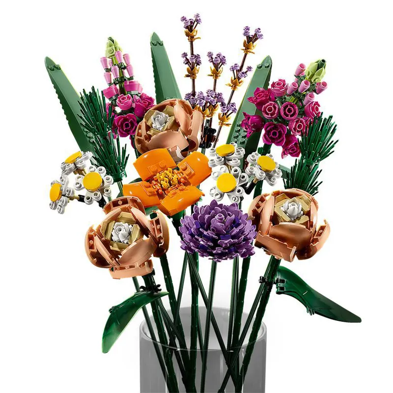 Disassembly Assembly Toy Artificial Assembling Flower Bouquet Building Block Flowers Model Toy Set DIY Construction Toy