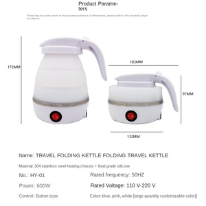 New Style Portable Household Retractable Folding <strong>Small</strong> Electric <strong>Kettle</strong> Travel Folding Food Grade Silicone Mold Electric <strong>Kettle</strong> - Product Image 2