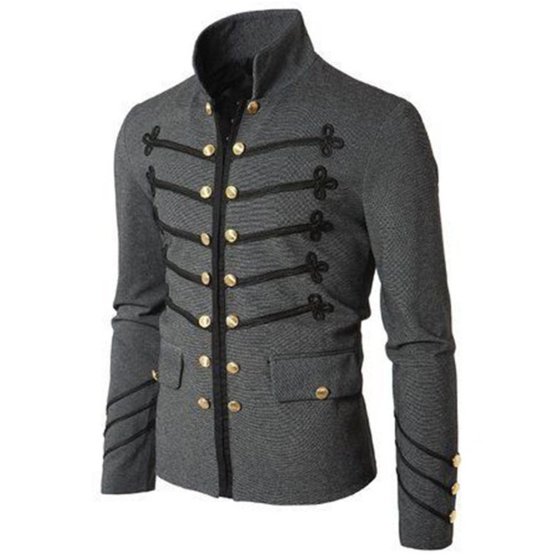 Double-breasted men's suit [Grey]