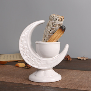 Decorazioni per il Ramadan, Bruciatore di Incenso in Ceramica a Forma di Luna, Ornamento per Casa e Stanza, Accessori per Feste Islamiche - Product Image 1