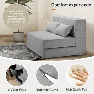 2 in 1 trasformatore salvaspazio sottovuoto memory foam singolo mobile pigro compressore pieghevole divano letto a letto con 3 cuscini - Product Image 4