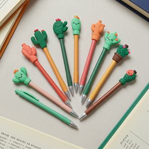 ปลอกปากกาซิลิโคนรูปต้นกระบองเพชรการ์ตูนน่ารักแบบกำหนดเองสำหรับคนรักพืช - สั่งซื้อจำนวนมากสำหรับของขวัญในห้องเรียน ของตกแต่งสำนักงาน - Product Image 3