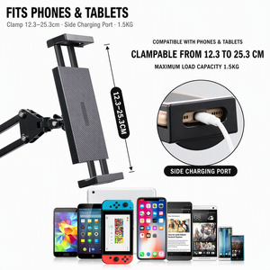 Support de sol robuste pour tablette, avec base stable à ressort intégré, idéal pour <span class=keywords><strong>iPad</strong></span>, diffusion en direct et chambre à coucher, fabrication OEM/ODM (18 ans d'expérience) - Product Image 4