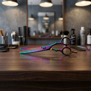 Tijeras de Peluquería Profesionales ASAP Rainbow 4Cr13 de Acero Inoxidable de 5.5 Pulgadas, Tijeras de Entresacar de Doble Punta para Texturizar el Cabello - Product Image 2