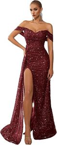 Abiti da Sera Senza Spalline Lucidi da <span class=keywords><strong>Donna</strong></span>, Vestiti Sexy in <span class=keywords><strong>Tulle</strong></span> con Paillettes per Invitati a Matrimoni, Feste di Gala - Product Image 4