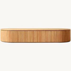 Mesa de Centro de Madera de Teca Sólida para Exteriores, Colección Vigo, Resistente al Agua, de Lujo, Contemporánea, Ecológica y Duradera - Product Image 2