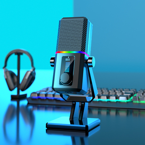 Xách Tay RGB <span class=keywords><strong>USB</strong></span> Máy Tính Để Bàn Chuyên Nghiệp Podcast Condenser Studio Ghi Âm Chơi Game Máy Tính Để Bàn Microphone - Product Image 6