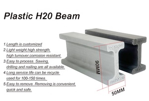 En lugar de vigas de madera, las vigas de PVC plástico H20 se pueden reutilizar más de 150 veces, vigas de encofrado de hormigón - Product Image 5