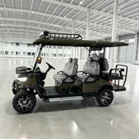 Voiturette de golf électrique 6 places 4x4 tout-terrain, chariot utilitaire, batterie 72V, autonomie 90 km, pour transport en hôtel-resort