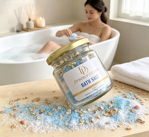 Sachets de thé de bain aux herbes bio Dewdrop Dream Relaxing Rose Lemon Rosemary avec sels de bain, sels de l'Himalaya et sels <span class=keywords><strong>d</strong></span>'<span class=keywords><strong>Epsom</strong></span> pour adultes - Product Image 1