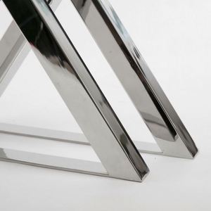 Wholesale Modern X Shape Stainless Steel Brushed Polished Furniture Square <b>Table</b> <b>Legs</b> for Office & Dining <b>Tables</b> - Product Image 4