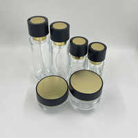 Flacon cosmétique vide en verre avec bouchon à vis pour tonique, gouttes pour les yeux et sérum de soin de la peau
