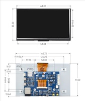 ESP32-S3 papan pengembangan layar sentuh kapasitif 7 inci, ESP32 dengan layar, 800x480, sentuhan 5 titik, mendukung WiFi & BLE