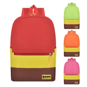 Wholesale student bag large capacity fashion light campus patchwork backpack manufacturer