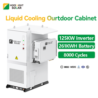 Armoire de stockage d'énergie à batterie liquide refroidie par liquide Smart 261KWH pour systèmes commerciaux et d'énergie renouvelable